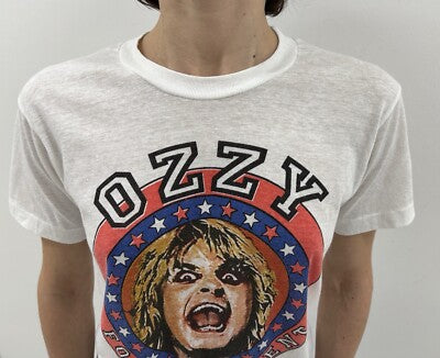 🔥Rare Vintage Ozzy Osbourne 1984 "Ozzie for President" Tour T-Shirt 🦇🇺🇸🔥